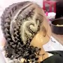 Braided up ponytail