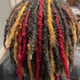 Combo palm Roll Locs and Haircut