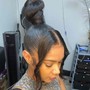 Sleek Ponytail on relaxed hair