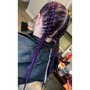 2-4 Stitch Braids straight back