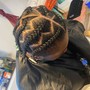 French braids with weave