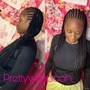 Medium knotless/ box Braids