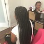 Jumbo Box braids waist length