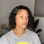 Relaxer (ends clipped, deep conditioning, style)