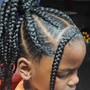 Kid's individual plaits with beads