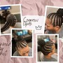 Medium Knotless Braids (Kids up to 10 years old)