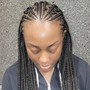 Individual Braids. Smeduim knotless braids