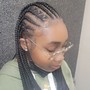 Individual Braids. Smeduim knotless braids