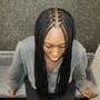 Individual Braids. Smeduim knotless braids