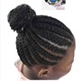 Kid's braids ponytail Style with extensions