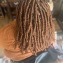 Medium Dreadlocks re-twist  with a wash