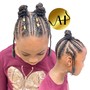 Kid's braids ponytail Style with extensions