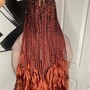 Small Knotless braids waist length