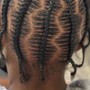 Large knotless braids