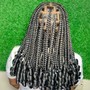 Short Knotless braids curly ends/ Better known as coileray braids