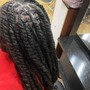 Two strand twist on natural hair