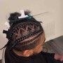 Mens cornrows + design