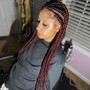 Large knotless/Box Braids (mid back)