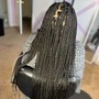 Large knotless/Box Braids (mid back)