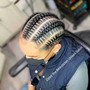 5 to 6 stitched Cornrow Braids with extensions