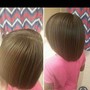 Double frontal updo ponytail