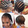 Kid's styles ages 3-10 cornrows and twists for boys and girls