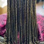 Goddess box braids with triangles parts