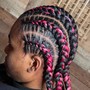 Feed in Cornrow ponytail