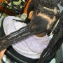 Wash W/ Retwist + Unisex Loc Style w/Human Hair Extensions