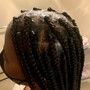 FRENCH BRAIDS W/ INDIVIDUALS IN THE BACK (MEDIUM)