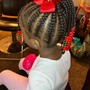 Baby Knotless with bows and beads