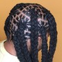 Boho braid on natural hair.