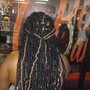 Box Braids with hair medium