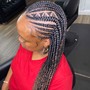 Feeds in braids with box braids