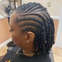 Single braids ( no hair added) med