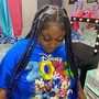 Braids into a ponytail