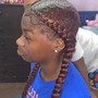 Braids into a ponytail