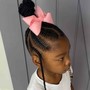 large feedin ponytail (6-8 braids)