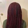 Kid's cornrow braids with natural hair