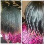 Closure plucking and bleaching