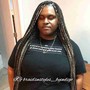 Smedium knotless Braids mid back