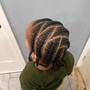 Small French roll braids