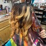 All over color with crown foil highlights or lowlights