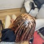 Short Knotless braids w/ curly ends