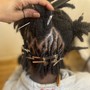 Short Knotless braids w/ curly ends