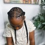 Straight back cornrows