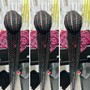 1 Layer Large Feed In Braids (Waist Length)