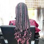 3 Layer Medium Feed In Braids (Waist Length)