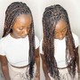 Front natural hair braids