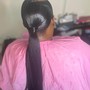 Half up/Half down Ponytail